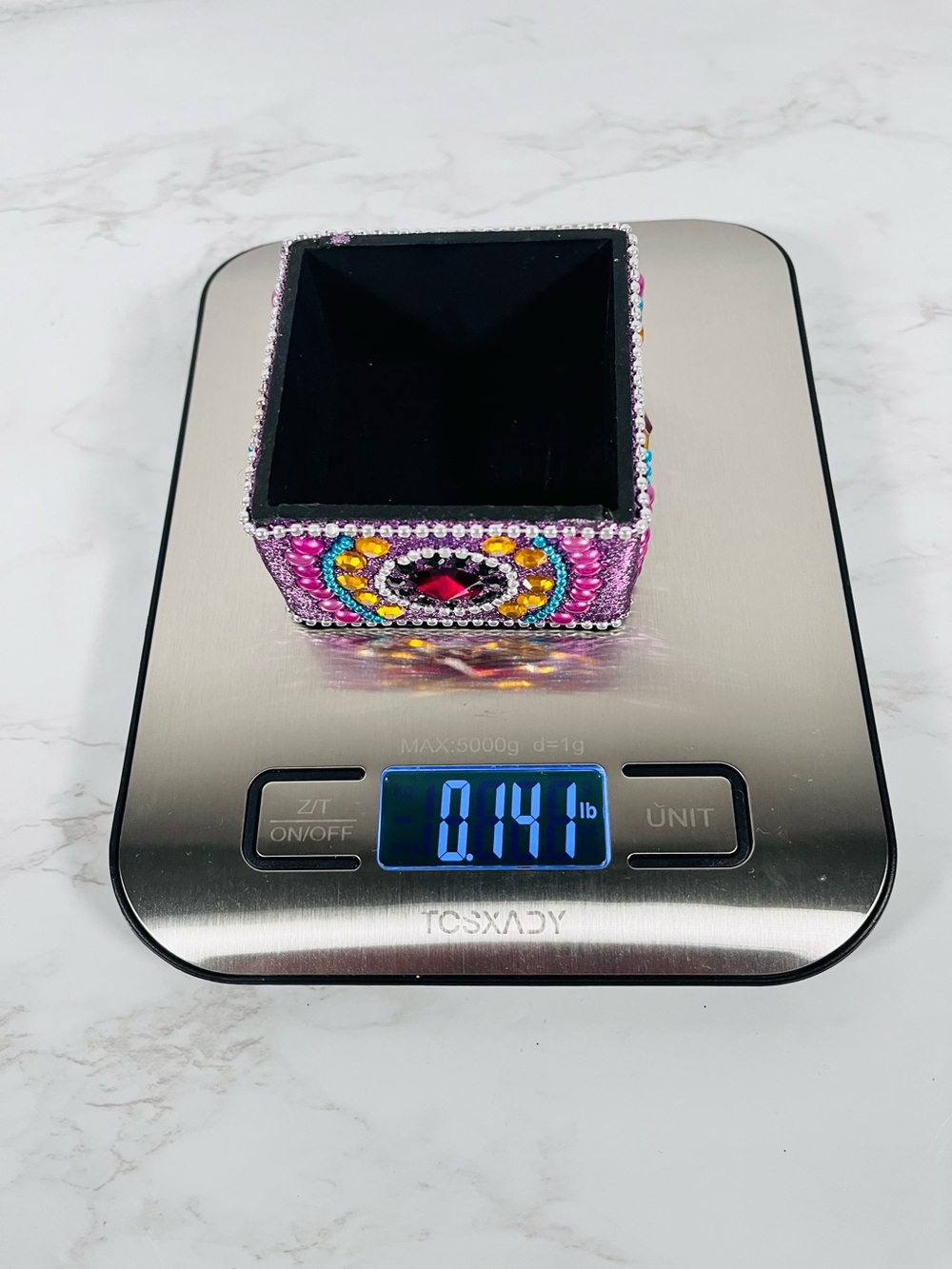 2 Jeweled Tin Trinket Boxes - Picture 11 of 11